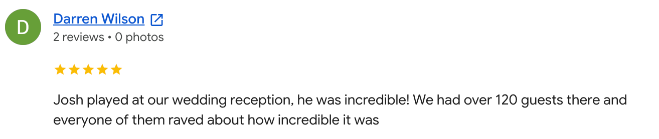 Customer review from Darren
